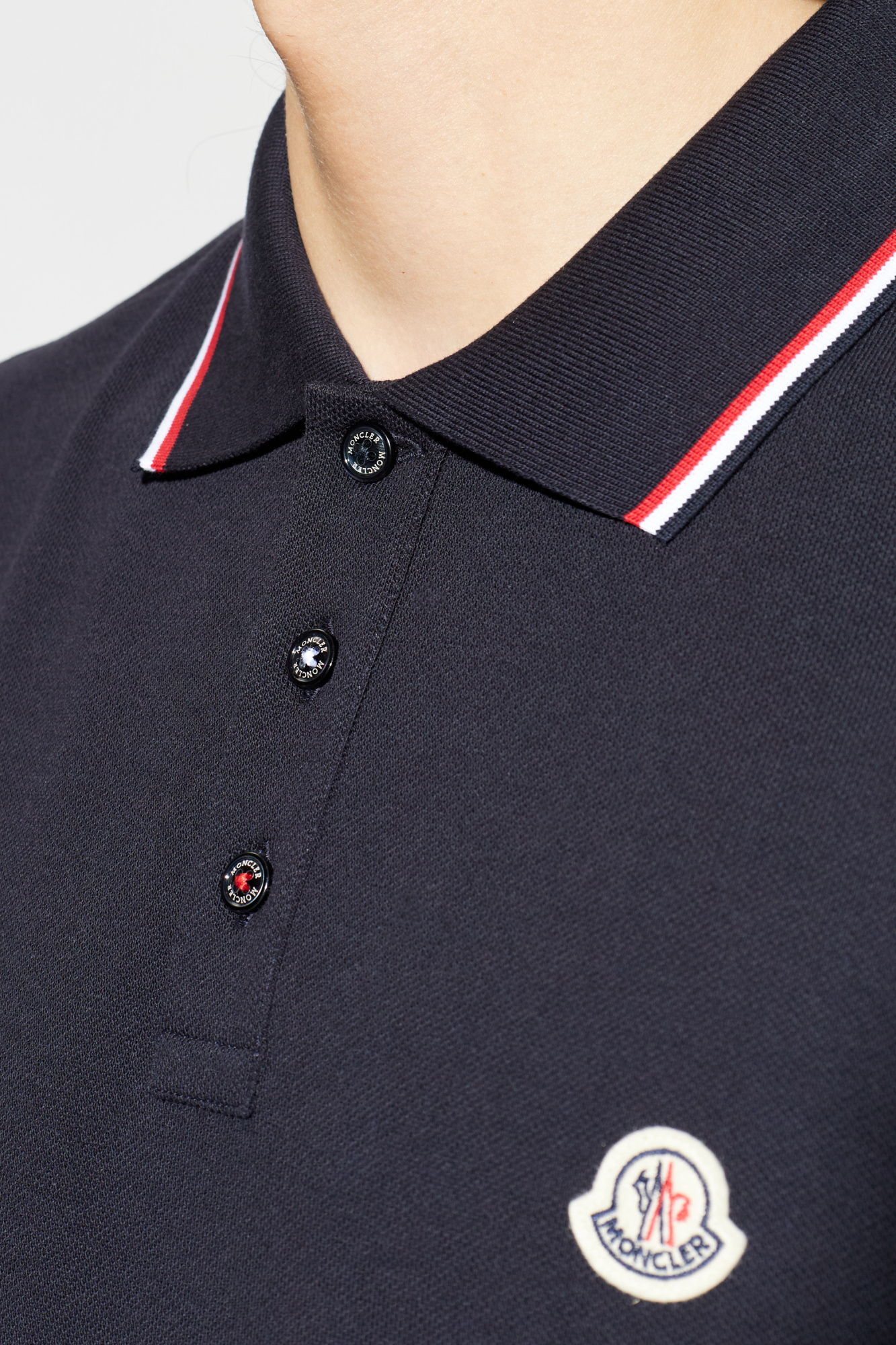Navy blue Polo with logo Moncler - Vitkac Canada